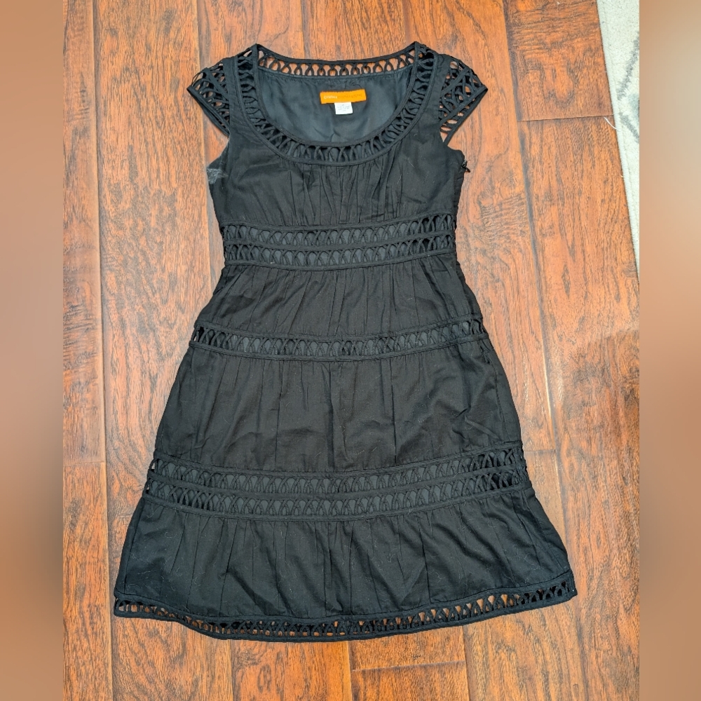 Cynthia Steffe Black Smocked Sundress